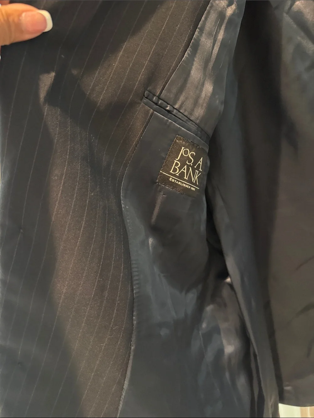 Haggar Dark Navy Pinstripe Suit Jacket
